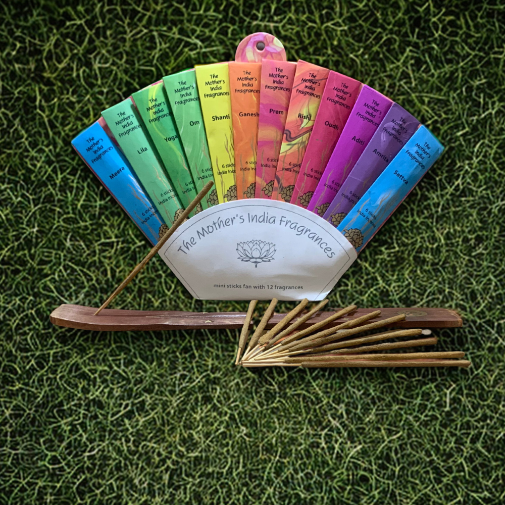 The Mother's India Fragrances - fan with twelve fragrances