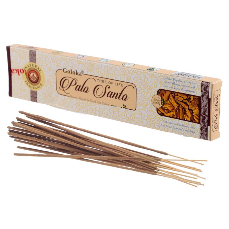 EcoIncense Goloka Palo Santo Incense Sticks INC477 12-Pack Clear Energy